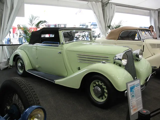 Annual display of over a hundred classic vehicles from various decades at St. Augustine Parish car...