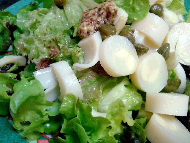 Simple and Flavorful Lettuce Pasta Salad Recipe: A Breeze to Prepare, Offering a Crisp, Refreshing...