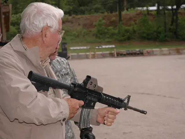 Armed individual spotted in Freiburg's vineyards, carrying an air rifle.
