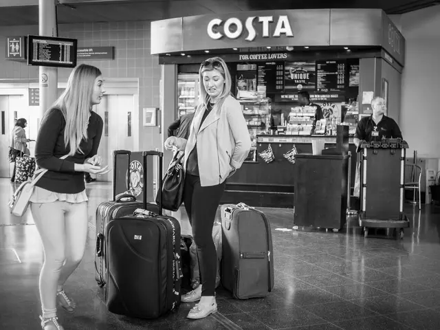 International fugitive woman apprehended by federal police at Cologne/Bonn airport, represented by...