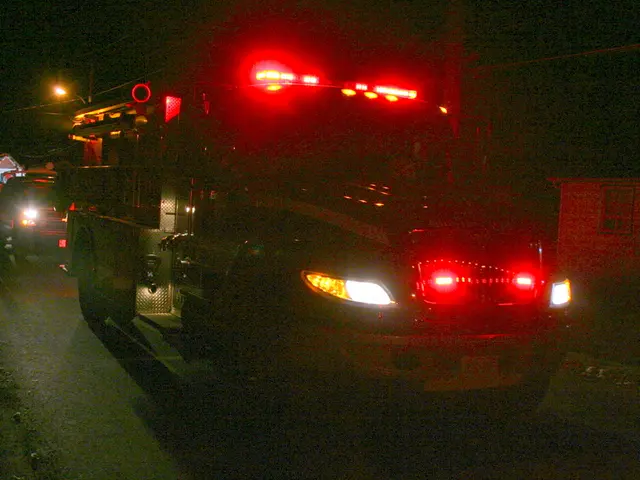 Cameras-equipped vehicles move through the town of Pirna.