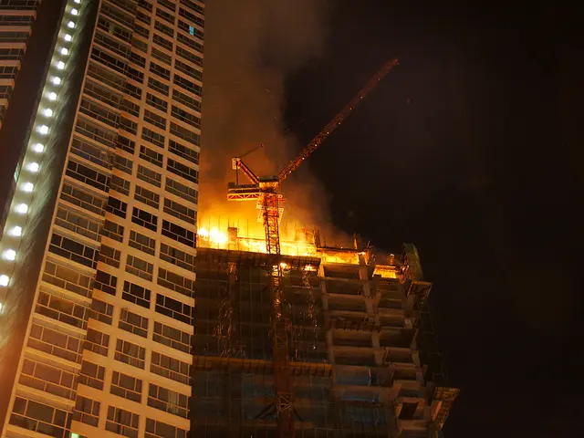 Fire spreads from balcony to rooftop