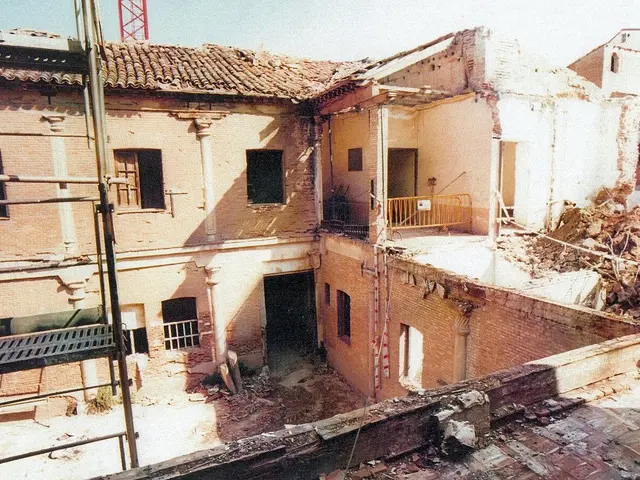 "Jubilant individual sustained injuries following a tragic rooftop caving-in incident at a local...